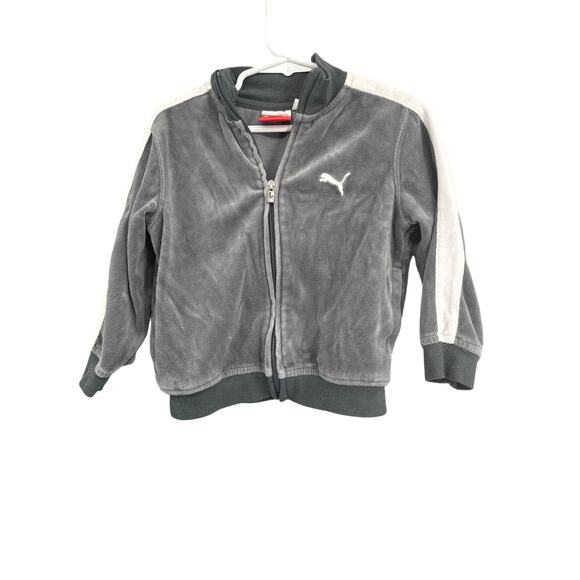 Puma Runner Jogger Gray White Jacket Infant 3T - Picture 1 of 4